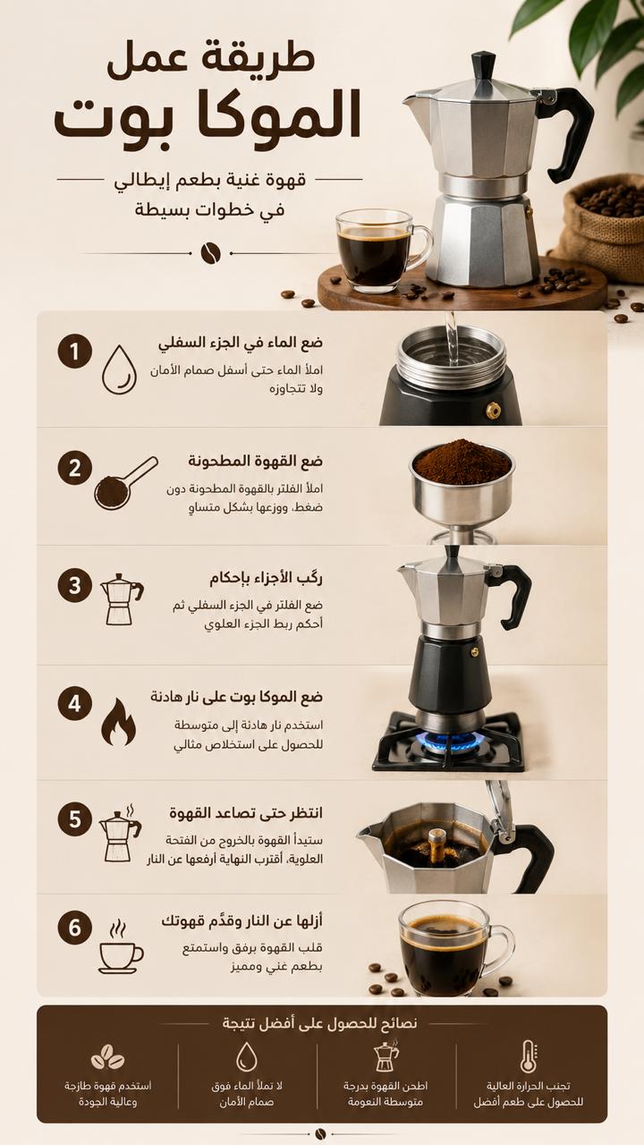 طريقة عمل الموكا بوت MOKAPOT preparation