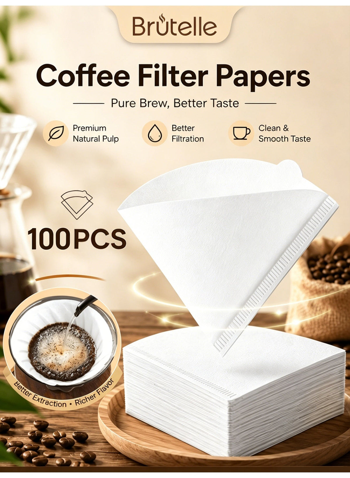 فلاتر V60 مقاس 02 – 100 فلتر في مصر | Puro