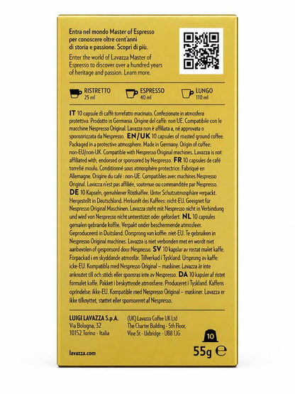 Lavazza Qualità Oro capsules 10 capsules 55g back