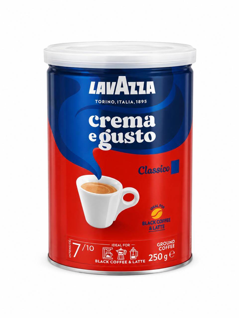 Lavazza Crema e Gusto Classico قهوة مطحونة 250 جم مناسبة للموكا بوت