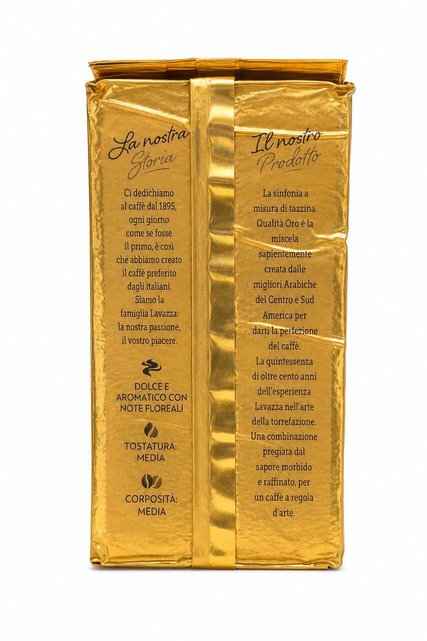 عبوة Lavazza Qualità Oro 250 جم من الخلف