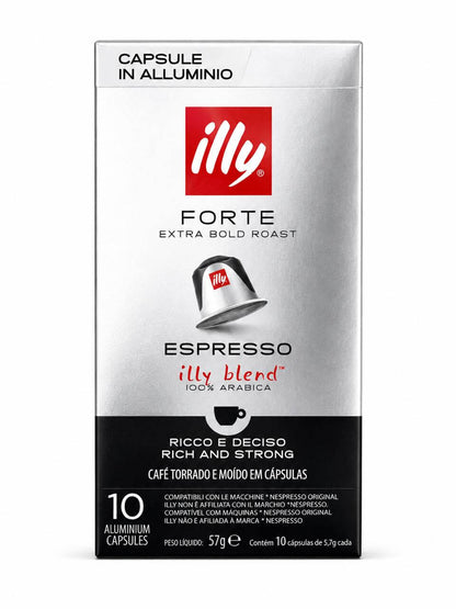 كبسولات قهوة إيلي فورتي إسبريسو 10 كبسولات | illy Forte Nespresso